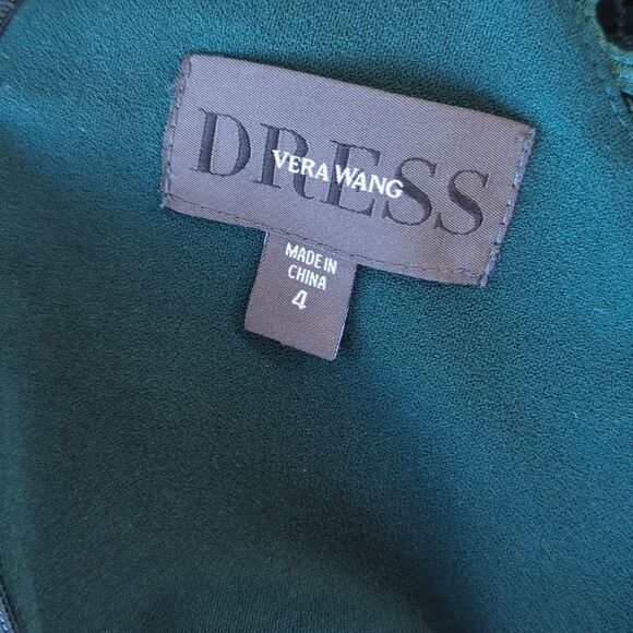Vera Wang Dress Green Lace Overlay Nwot Sz 4 - Picture 8 of 8